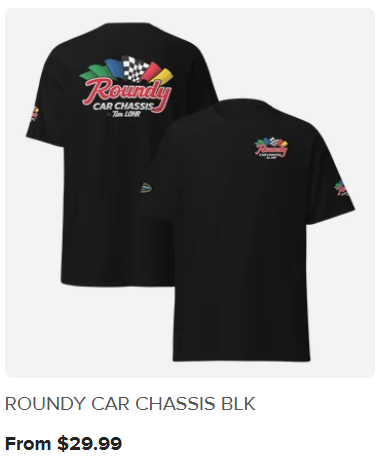 Roundy Car Chassis Black T-Shirt